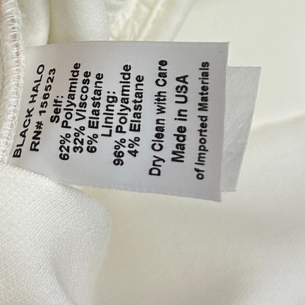 BLACK HALO Brooklyn Bell-sleeve Cropped Jumpsuit in White Size US 4 - Picture 11 of 16